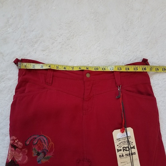 Da-Nang Painted Silk Blend Skirt - Picture 4 of 11